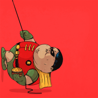 Illustration for article titled Morbidly obese versions of iconic pop culture characters by Alex Solis